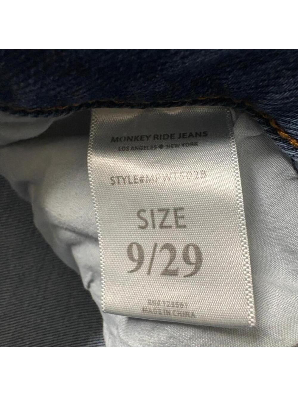 Monkey Ride Jeans Womens 9/29 Blue Distressed Skinny High Rise Denim - Picture 6 of 9